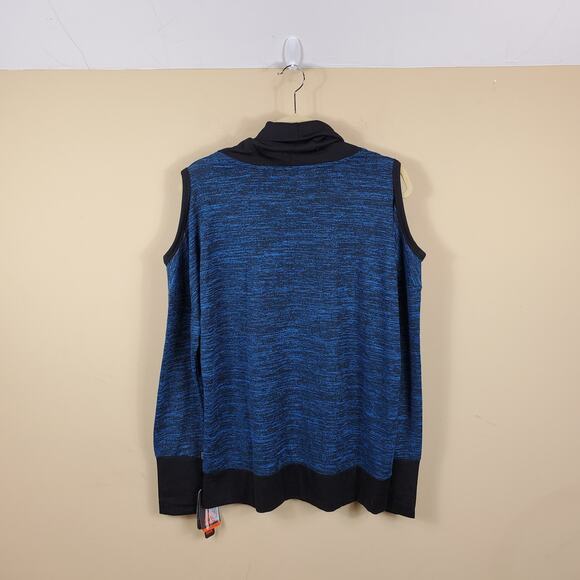 RBX Hacci Cowl Neck Cold Shoulder Pullover Size L - Picture 8 of 12